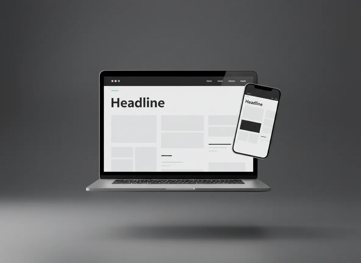 Minimalist SaaS website interface mockup